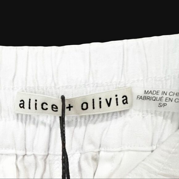 Alice + Olivia Neta Cargo Trouser in White - Picture 9 of 11